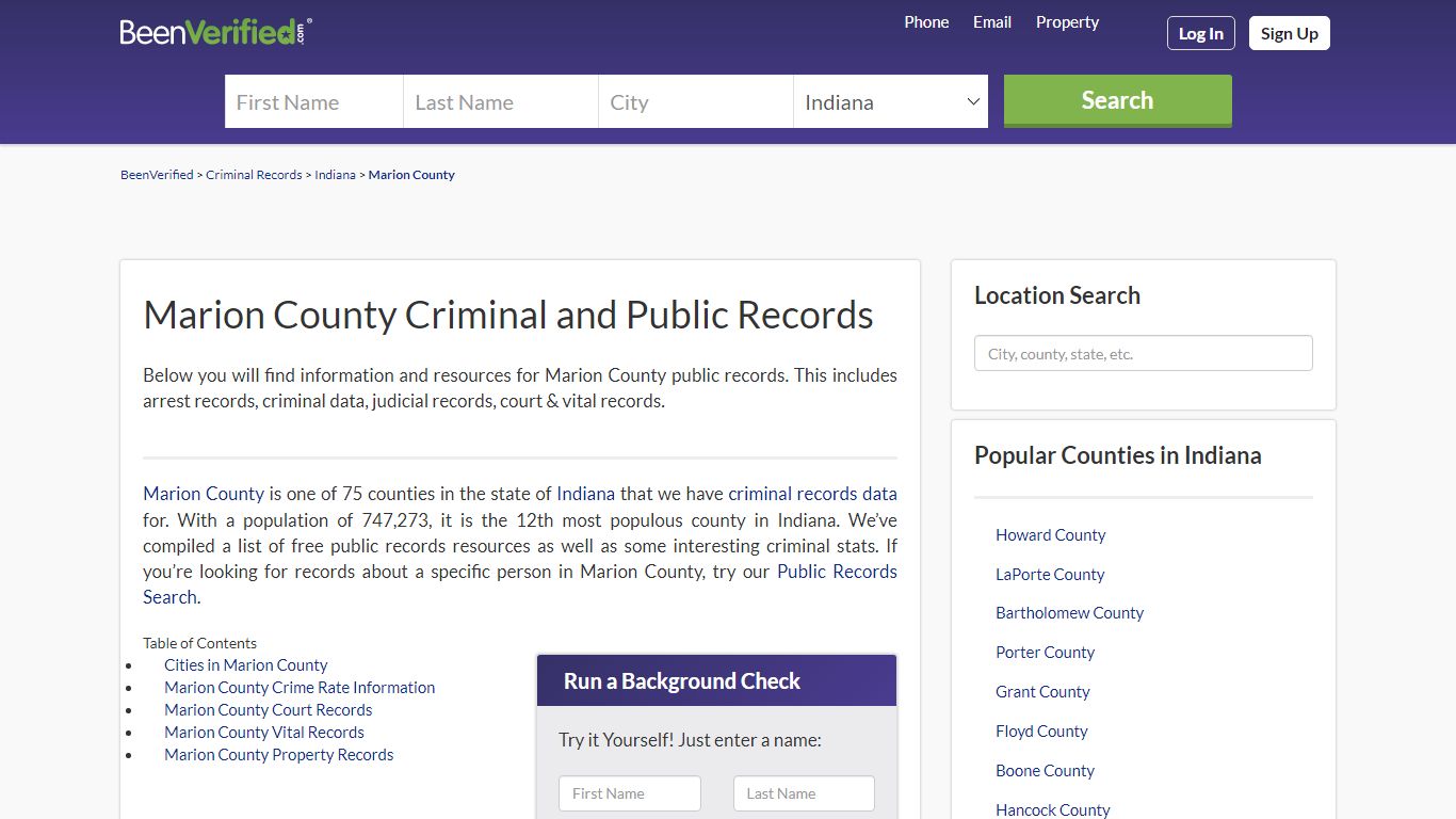 Marion County Arrest Records in IN - Court & Criminal Records ...